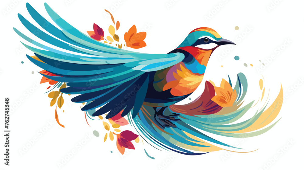 Beautiful bird. Vector illustration flat vector ill