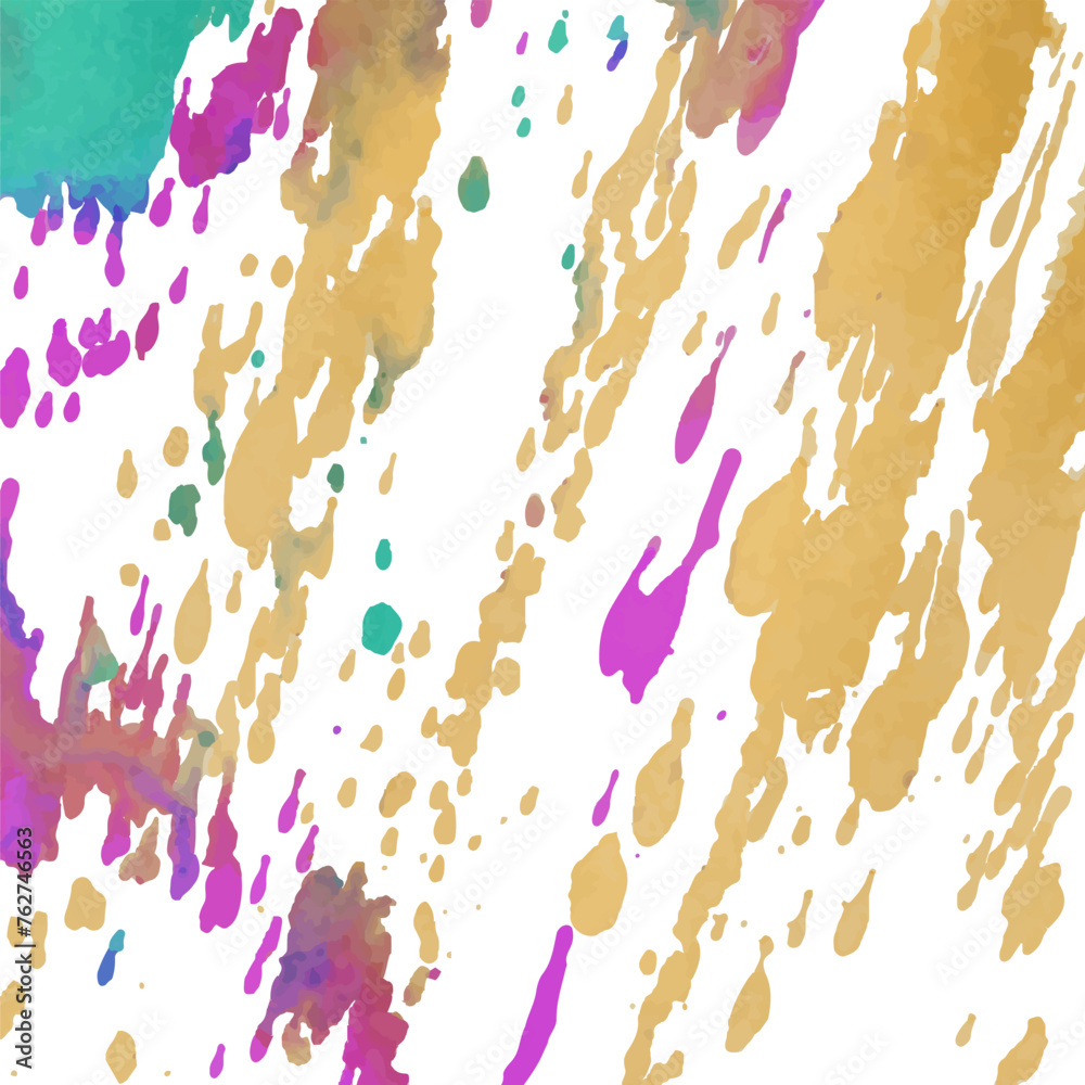Abstract colorful watercolor for background with spray effect
