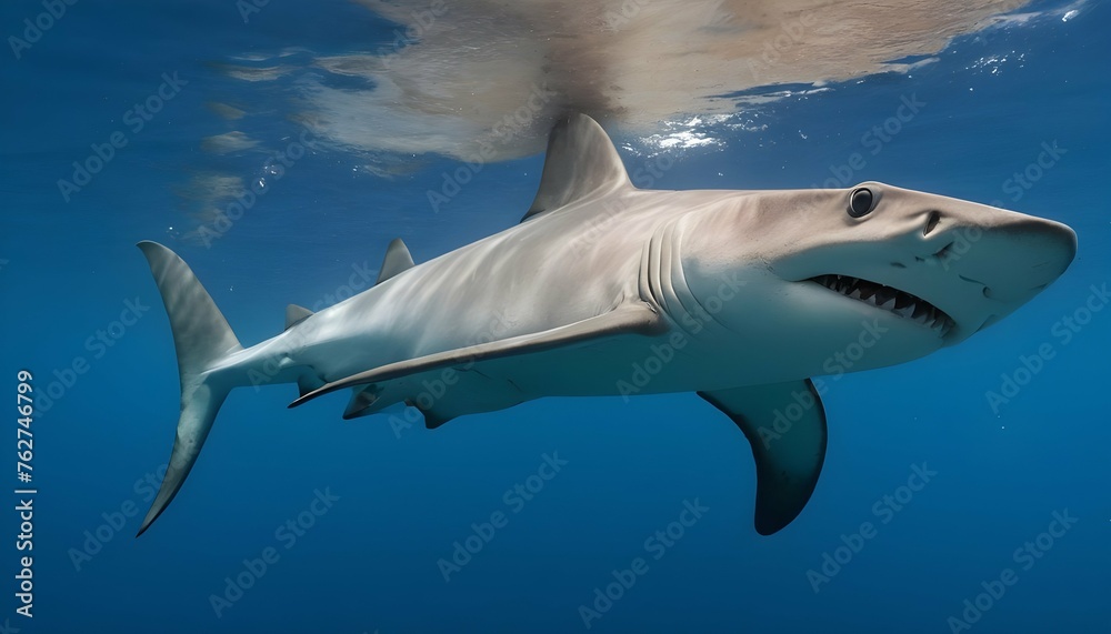 A Hammerhead Shark With Its Distinctive Eyes Scann Upscaled 3