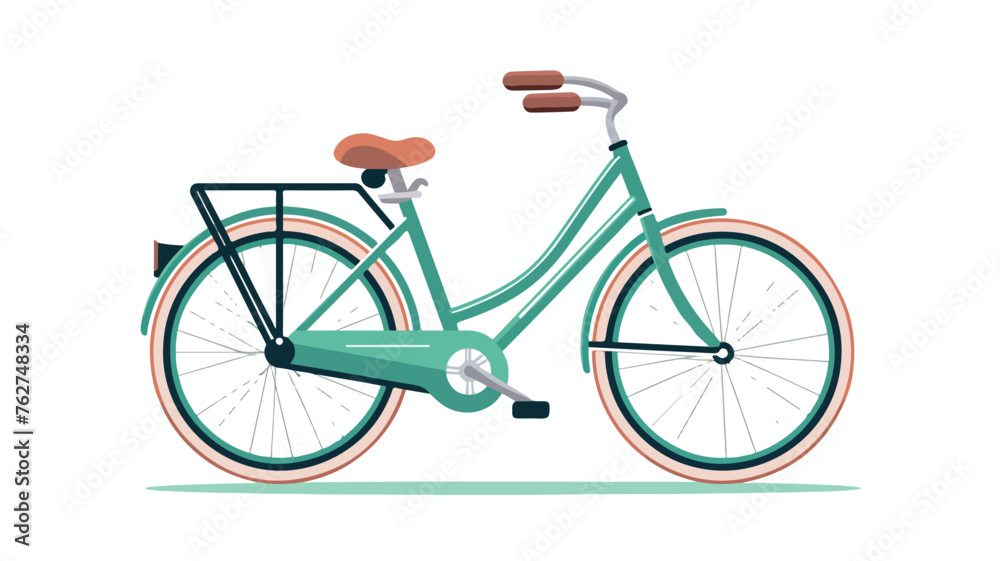 Bicycle flat vector illustration isolated backgroun