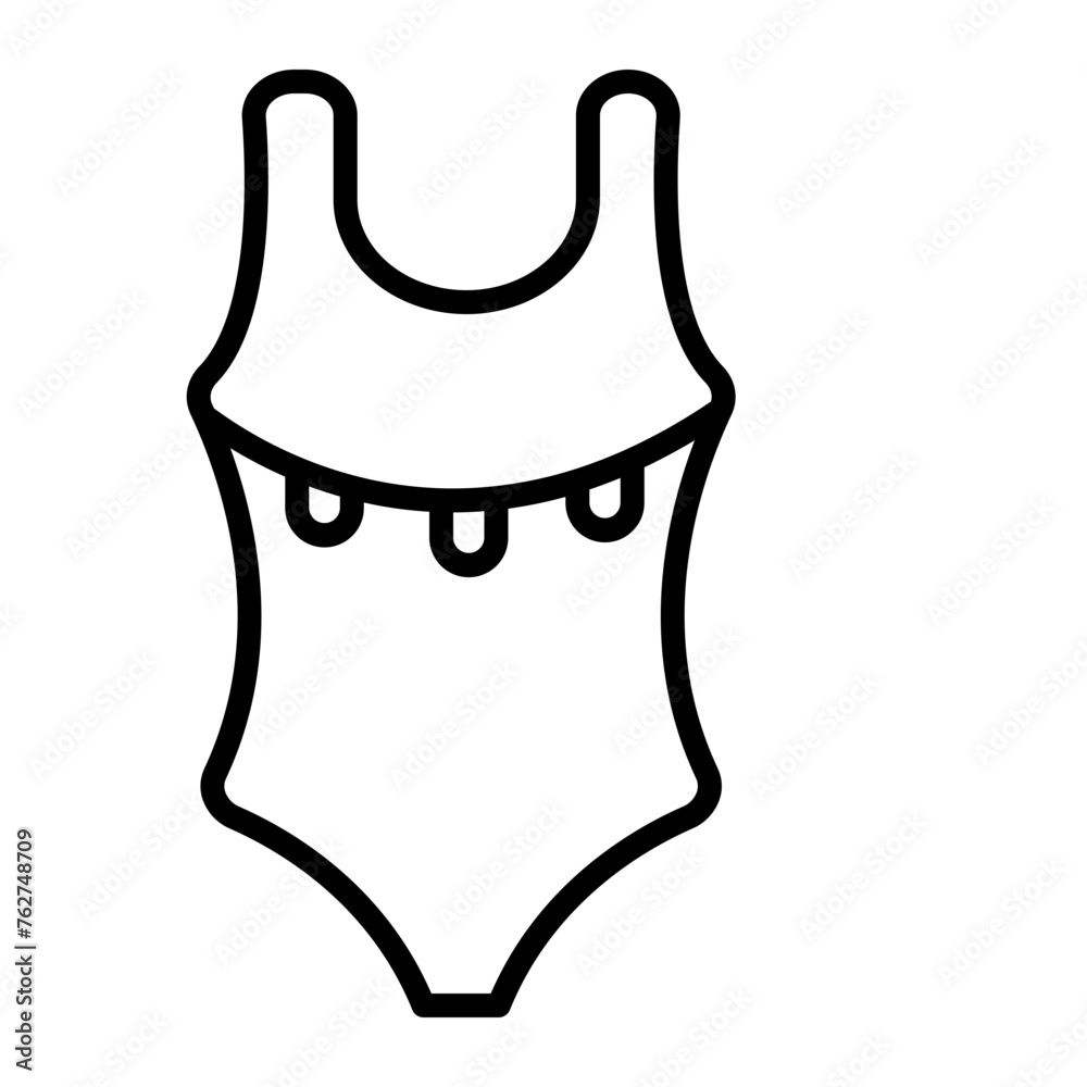 Swimsuit Line Icon Swimsuit Line Icon