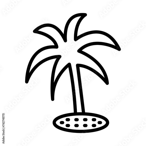 Plam tree Line Icon