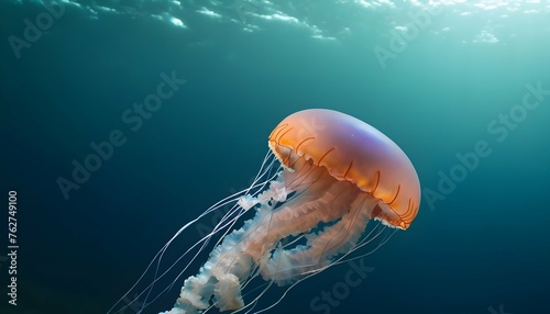 A Jellyfish In A Sea Of Shimmering Ocean Life Upscaled 4 2 © Alishah