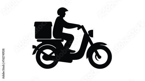 Bike delivery glyph icon vector. bike delivery sign