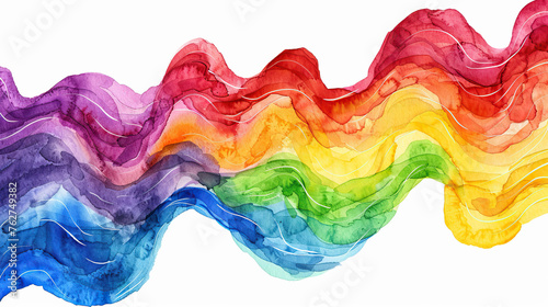 Wallpaper Mural LGBTQ+ Pride Logo Design with Rainbow watercolor art LGBT Gay Pride Month, wavy rainbow logo for Social Media Post, Banner, Logo, Symbol, Illustration etc. Torontodigital.ca