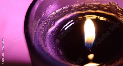 candle flame wick purple