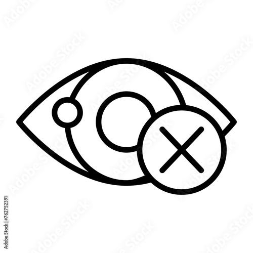 Blindness Line Icon
