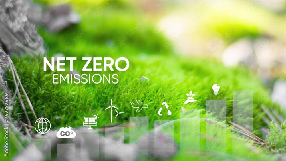 Net zero 2050. Carbon neutral concept. Net zero greenhouse gas ...