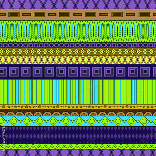 Hand draw seamless pattern with arabic, oriental, indian motiv. Traditional ornament, paisley