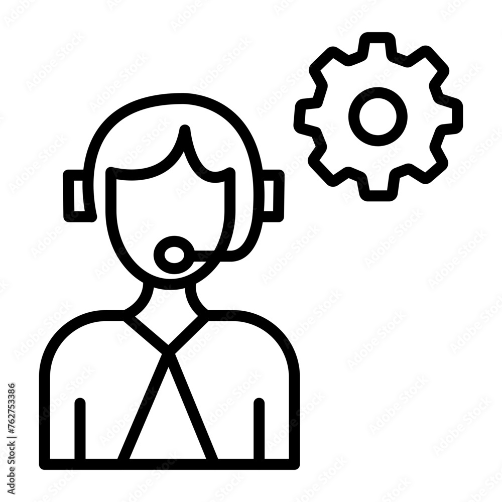 It Support Line Icon It Support Line Icon