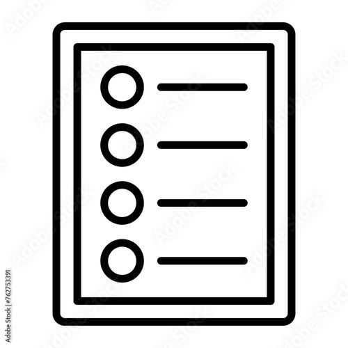 Table Of Content Line Icon