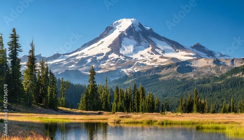 jefferson park morning mt jefferson wilderness oregon photo