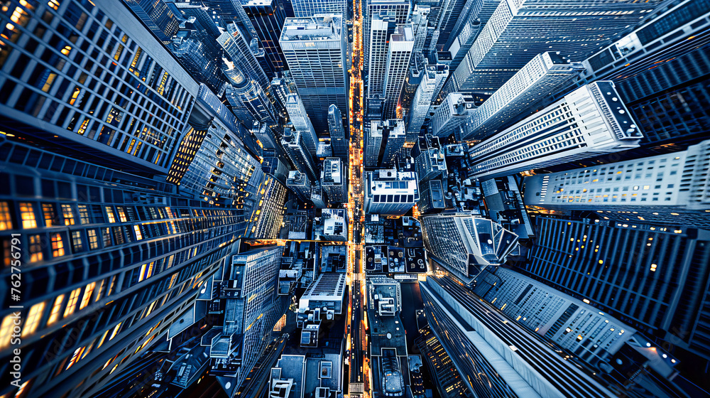 Aerial View of a Bustling Cityscape at Night, Capturing the Dynamic Essence of Hong Kong with Illuminated Skyscrapers and Streets Aerial View of a Bustling Cityscape at Night, Capturing the Dynamic Essence of Hong Kong with Illuminated Skyscrapers and Streets