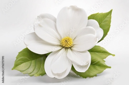 White flowers of jasmine on white isolated background