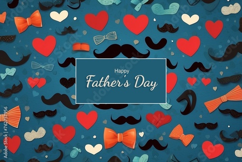 Happy Father's Day Banner with Text 