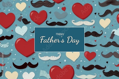 Happy Father's Day Banner with Text 