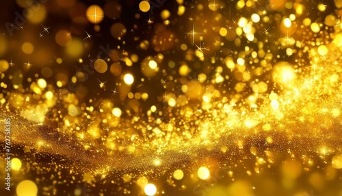 luxury gold defocused background for christmas and new year a luxurious and opulent impression is created by the beautifully blurred background of glistening gold particles unadorned with text
