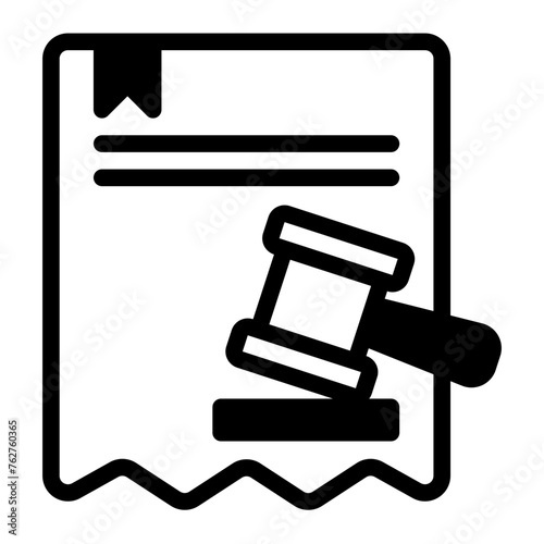 This is the Legal Document icon from the Accounting icon collection with an mixed style	
