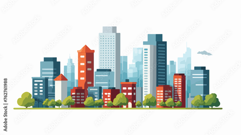 Buildings city scape isolated icon vector illustrat