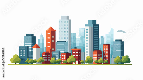 Buildings city scape isolated icon vector illustrat