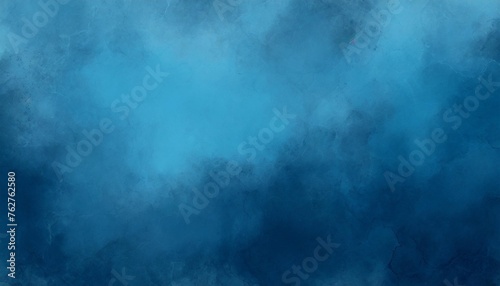 elegant light and dark blue background with old vintage grunge texture abstract smoke or sky design blue paper