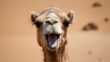 A Camel With Its Mouth Open In A Contented Smile Upscaled 2 2