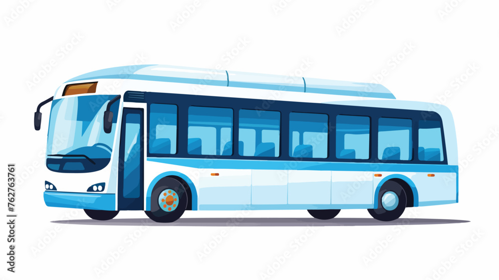Bus vector icon flat vector illustration isolated b