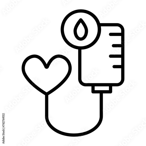 Blood Transfusion Line Icon