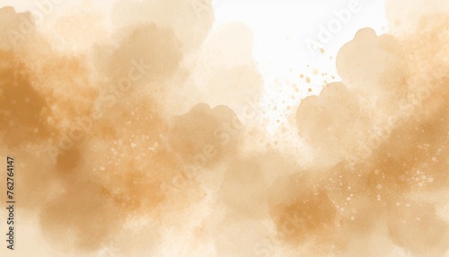 watercolor light brown dust autumn abstract background hand painted beige wallpaper