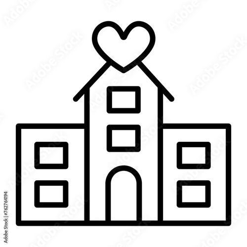 Hospital Line Icon