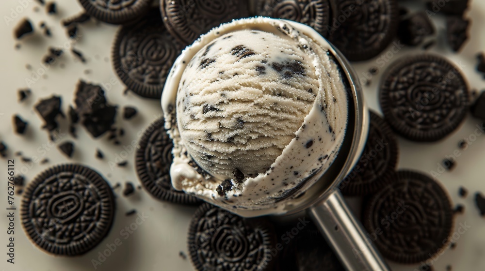 Delicious Ice Cream Sundae With Cookies Delicious Ice Cream Sundae With Cookies