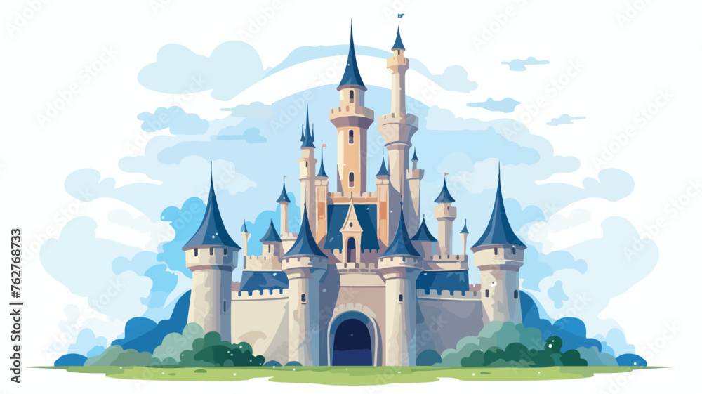 Castle illustration vector flat vector illustration