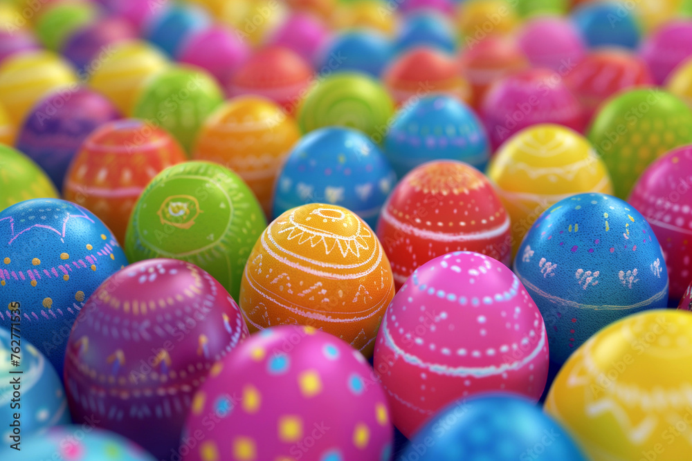 Close-up of colorful easter eggs Close-up of colorful easter eggs