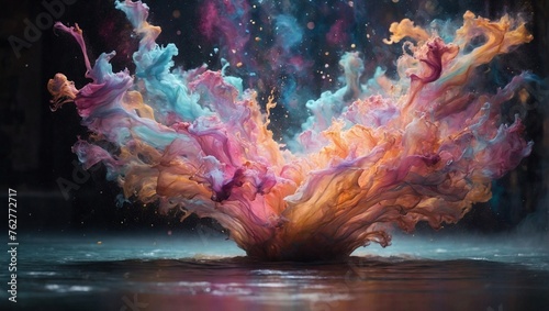 Colorful Chaos: A Vibrant Splash of Unpredictable Paint