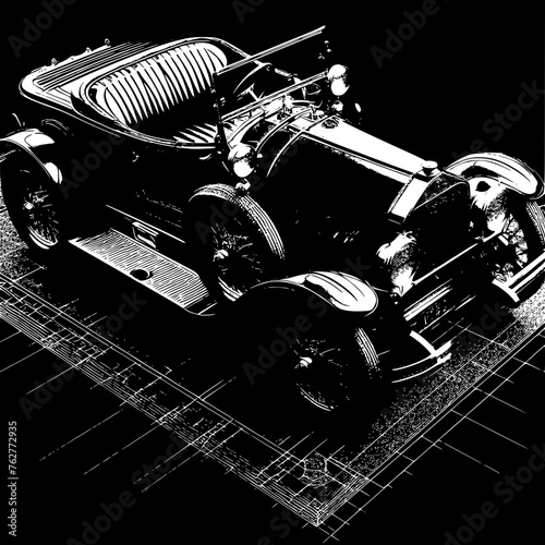 vintage car engine