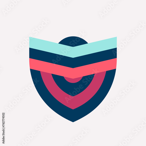 Modern logo concept design for fintech and digital finance technologies