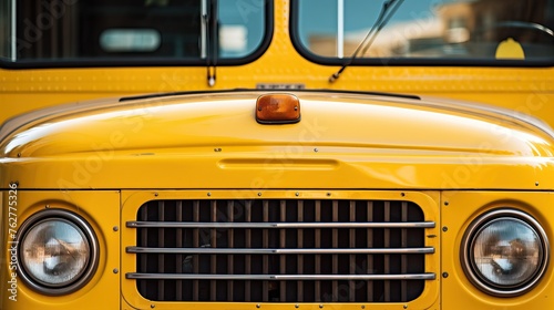 An Image of a Close-Up of Bus.