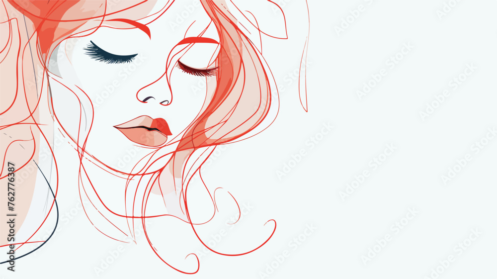 Continuous single one line drawing art flat vector