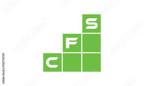 CFS initial letter financial logo design vector template. economics, growth, meter, range, profit, loan, graph, finance, benefits, economic, increase, arrow up, grade, grew up, topper, company, scale