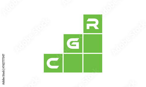 CGR initial letter financial logo design vector template. economics, growth, meter, range, profit, loan, graph, finance, benefits, economic, increase, arrow up, grade, grew up, topper, company, scale photo