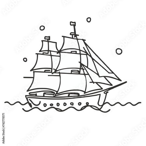 Adobe Illustrator Artwork a drawing of a ship