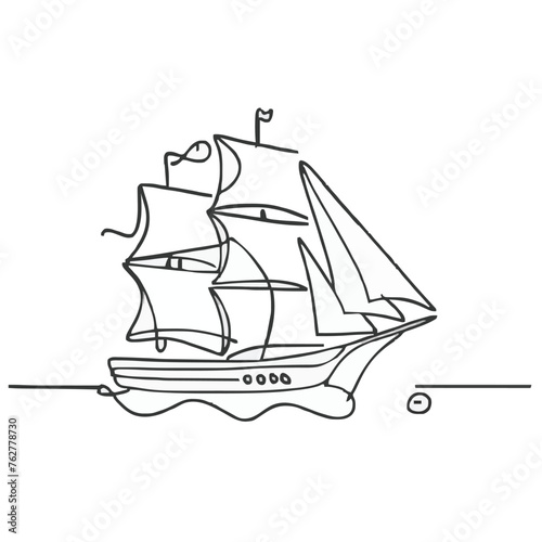 Adobe Illustrator Artwork a drawing of a ship