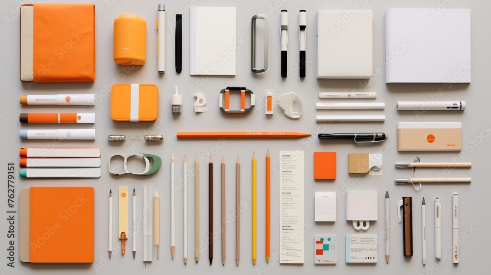 Designer daily supplies shot knolling style.
Designer daily supplies shot knolling style.