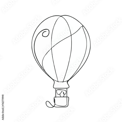 a drawing of a hot air balloon