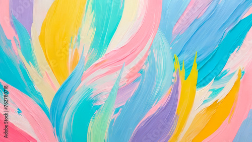 Abstract background with oil paint brush strokes in soft pastel colors