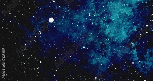 Journey Among Glowing Stars. Space background