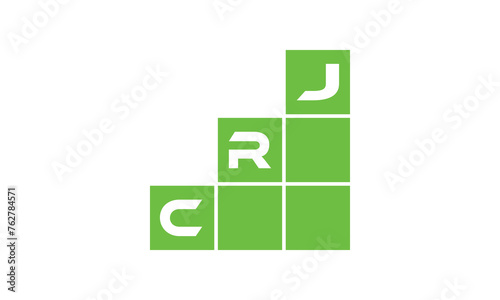 CRJ initial letter financial logo design vector template. economics, growth, meter, range, profit, loan, graph, finance, benefits, economic, increase, arrow up, grade, grew up, topper, company, scale