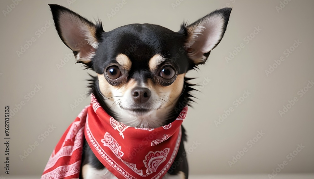 A Chihuahua Sporting A Fashionable Bandana Upscaled