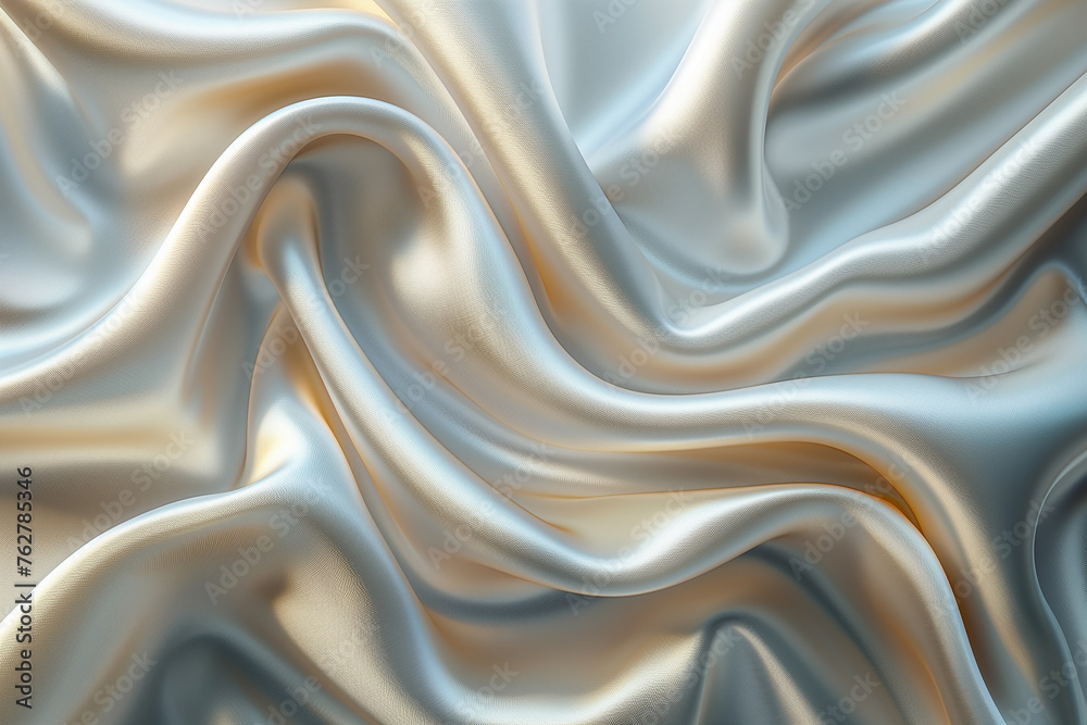 Obraz premium Luxurious of smooth white silk or satin fabric texture background 