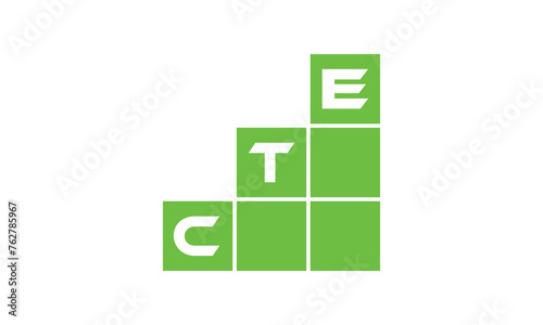 CTE initial letter financial logo design vector template. economics, growth, meter, range, profit, loan, graph, finance, benefits, economic, increase, arrow up, grade, grew up, topper, company, scale photo